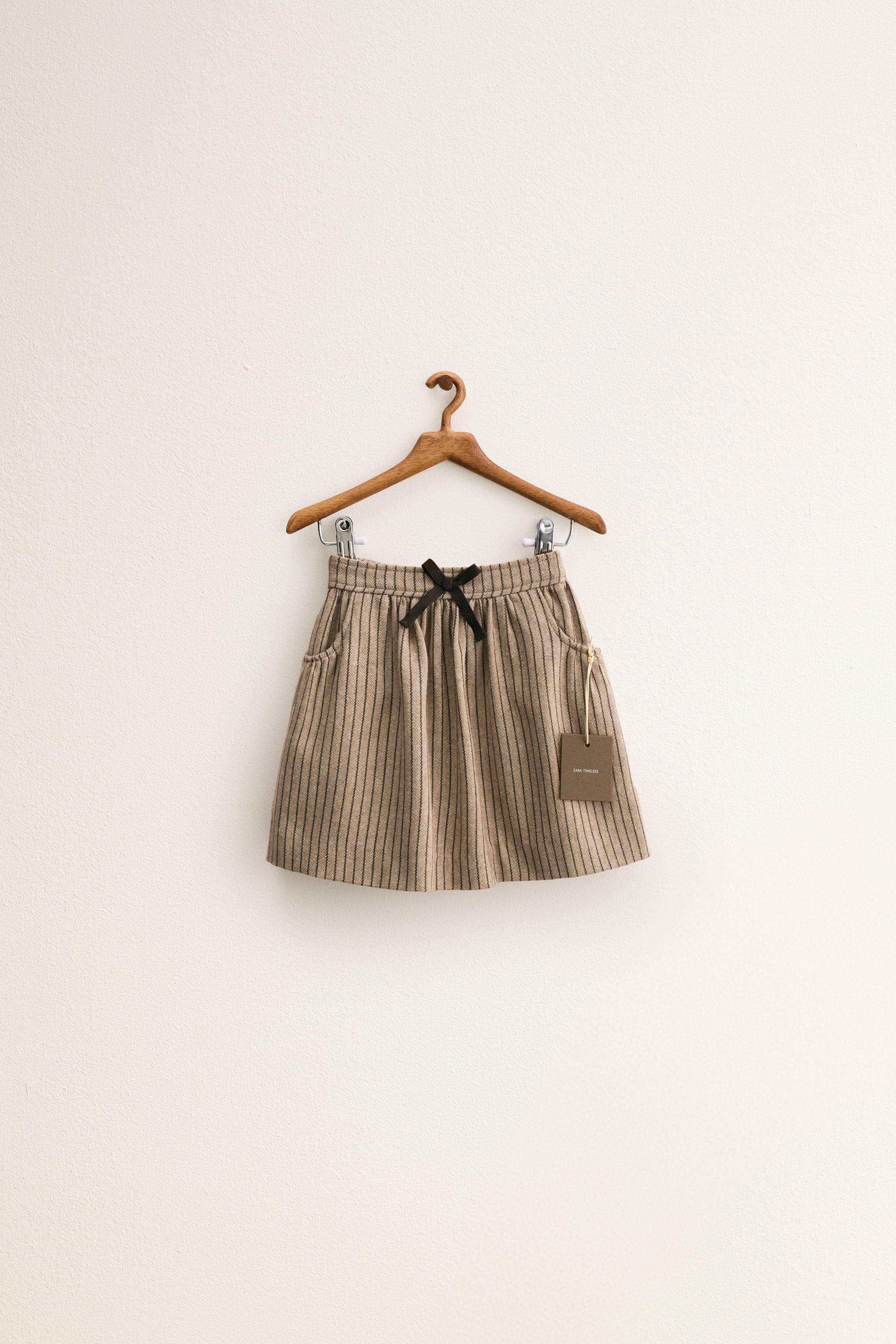 ZARA TIMELESS - STRIPED WOOL SKIRT